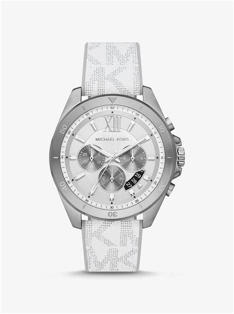 michael kors watch big logo|Oversized Brecken Logo and Silver.